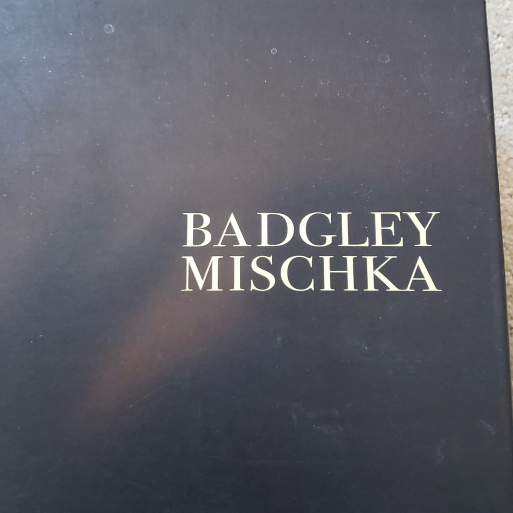 Badgley Mischka - Chocolate Brown Satin Bow Heels - Picture 6 of 6